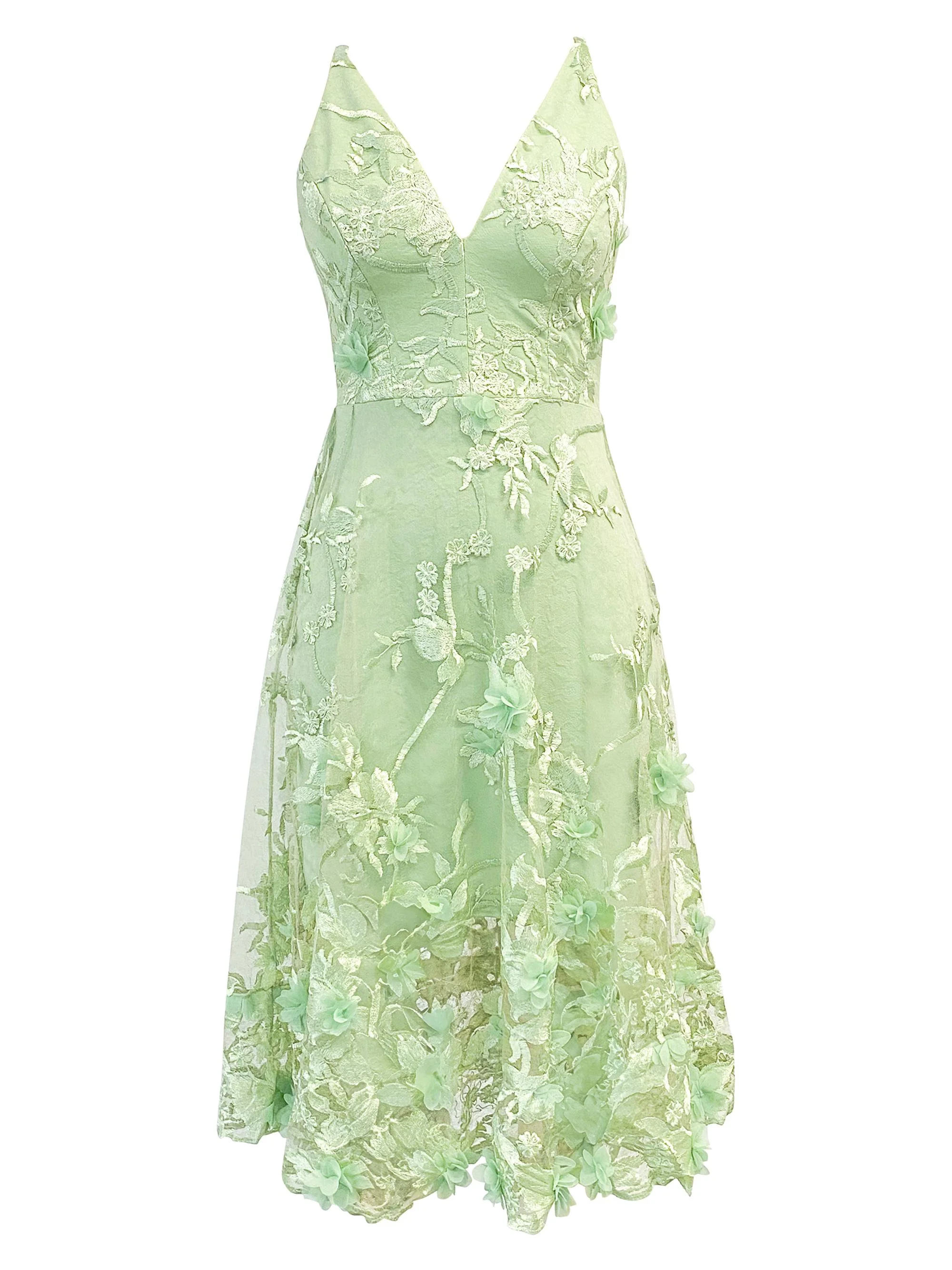 Women's Audrey Lace A-Line Dress - Sage - 1