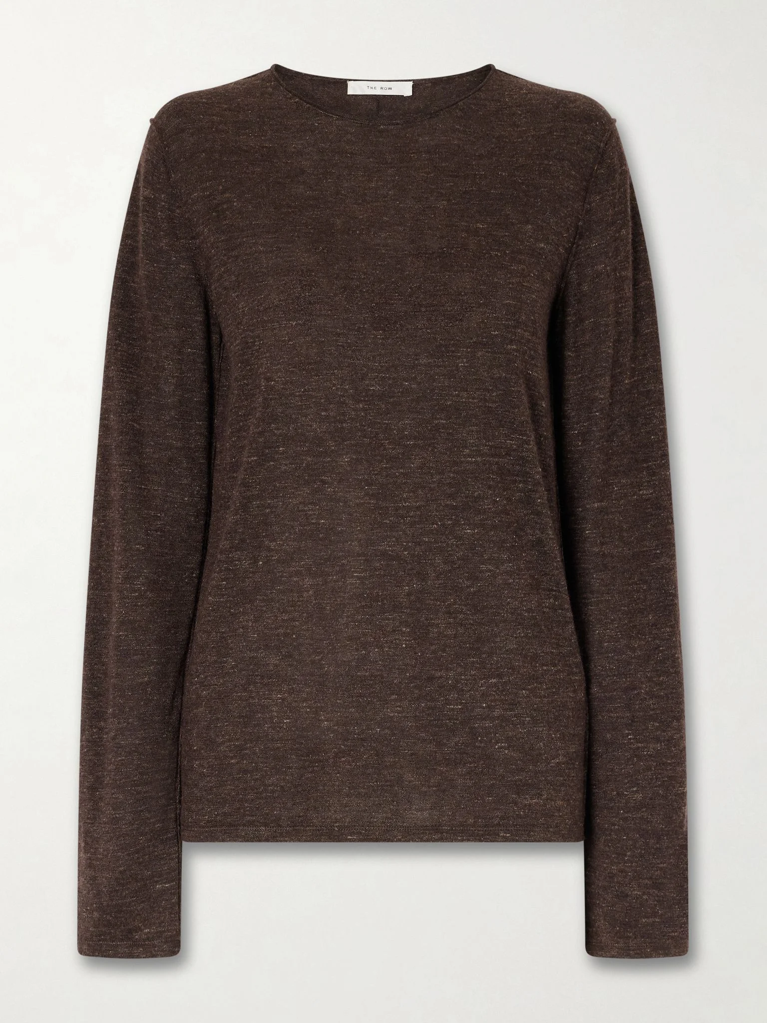 Nile cashmere, silk and linen blend sweater Dark brown - 1