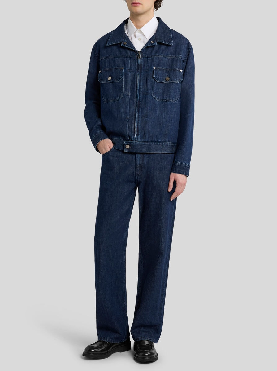 DENIM JACKET WITH OCTOPUS EMBROIDERY AND LOGO - 4