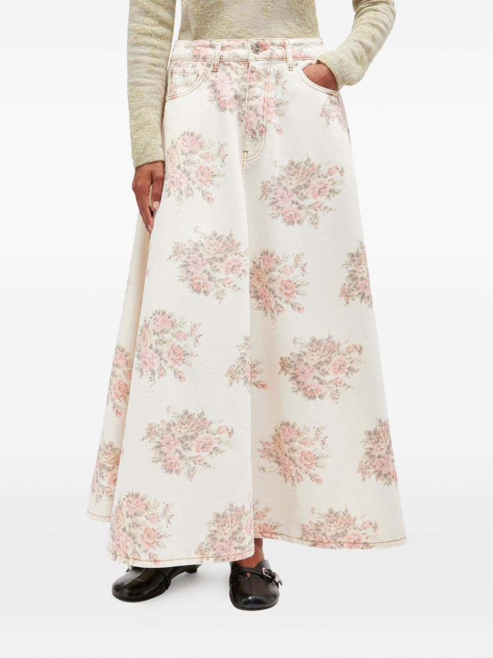 floral-print maxi skirt - 3