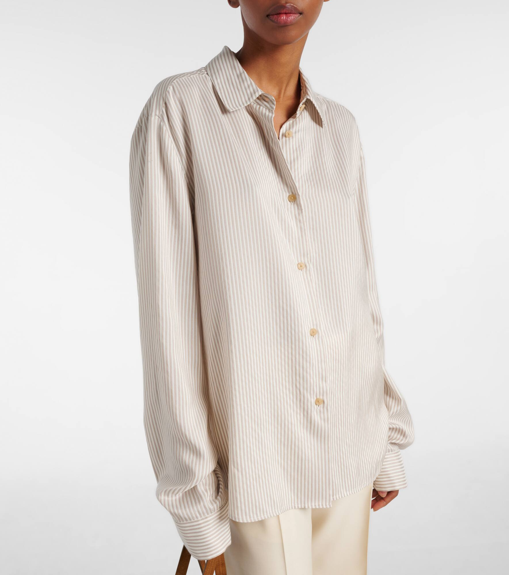 Agro striped silk shirt - 6