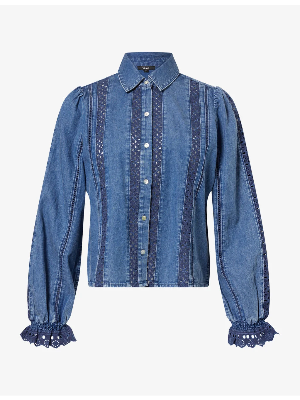 Rowen Embroidered-Trim Denim Shirt - 1