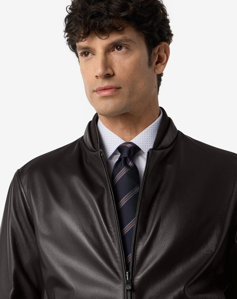 CORNELIANI Blue pure silk regimental tie outlook