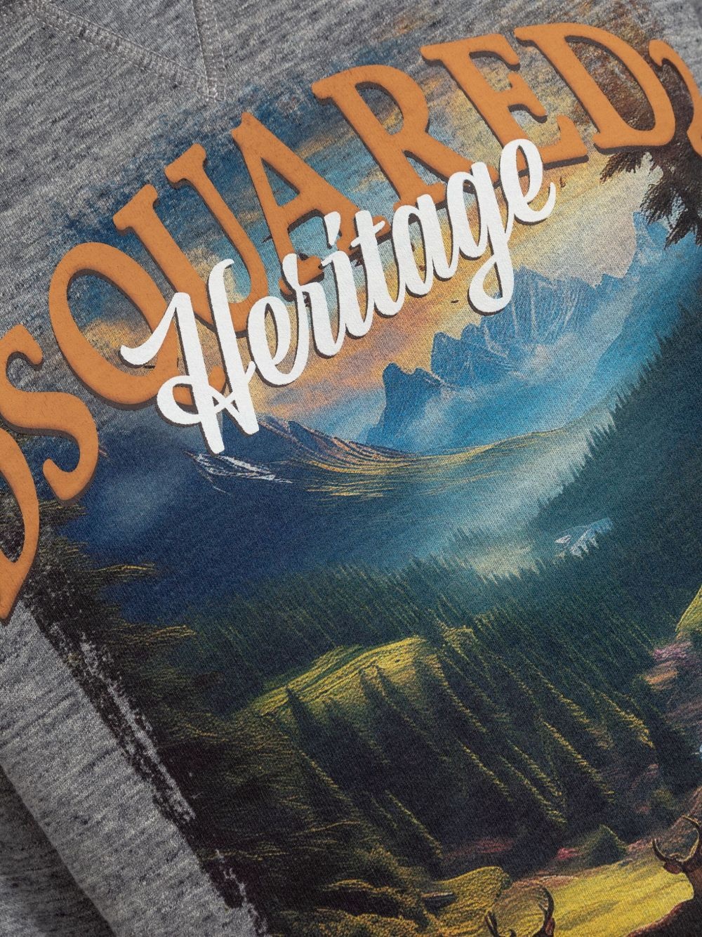 landscape-print hoodie - 5