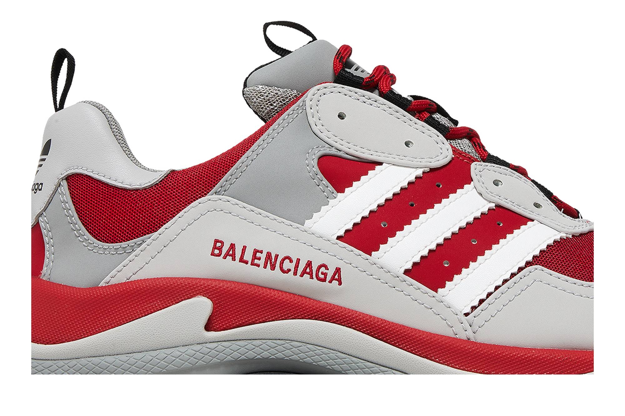 Adidas x Balenciaga Triple S Sneaker 'Red Grey' - 2