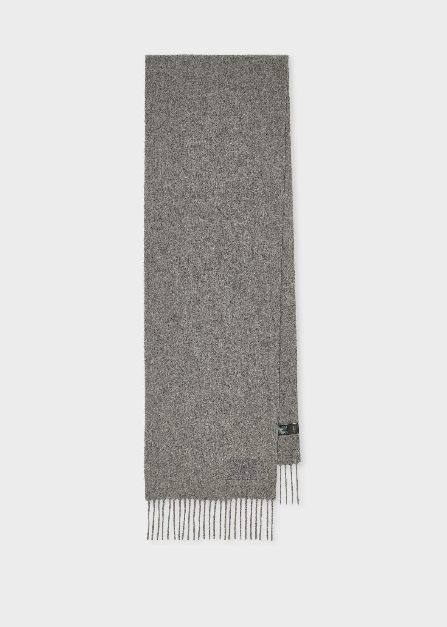 Grey Cashmere Logo Scarf - 1