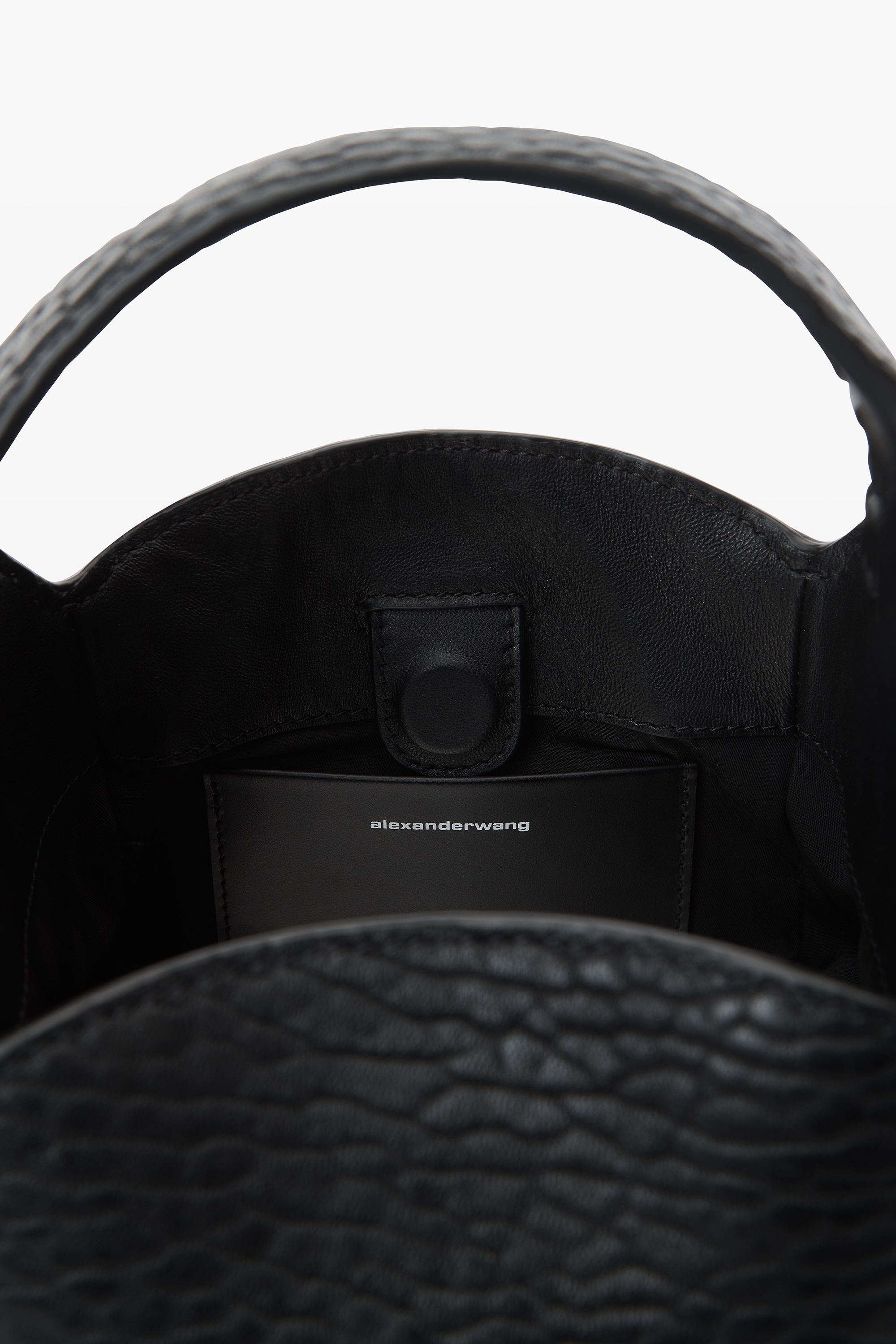 rex small bucket bag in lambskin leather - 4