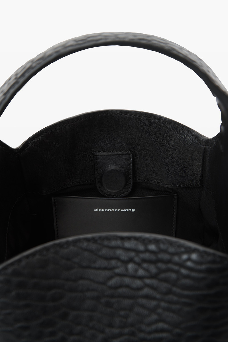 rex small bucket bag in lambskin leather 4