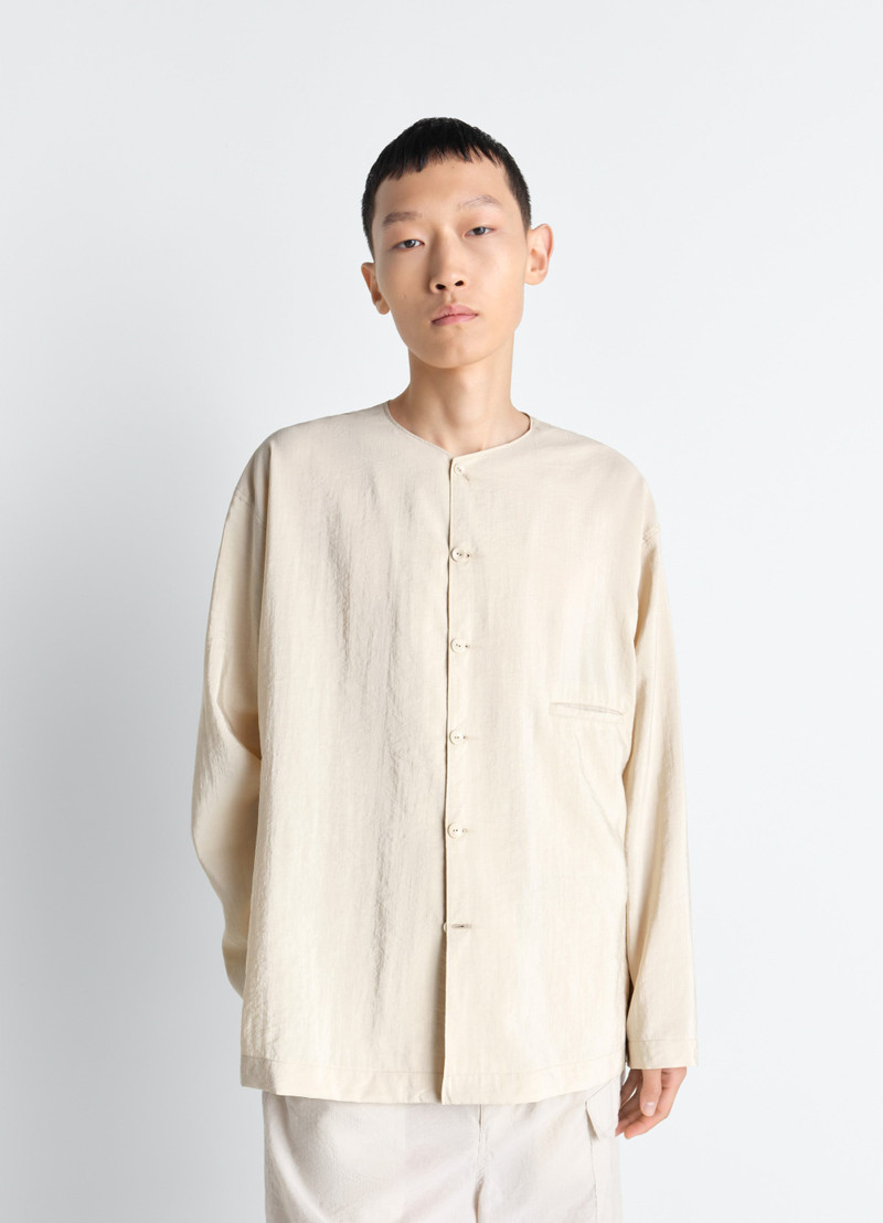 Lemaire V-NECK SHIRT IN DRY SILK outlook