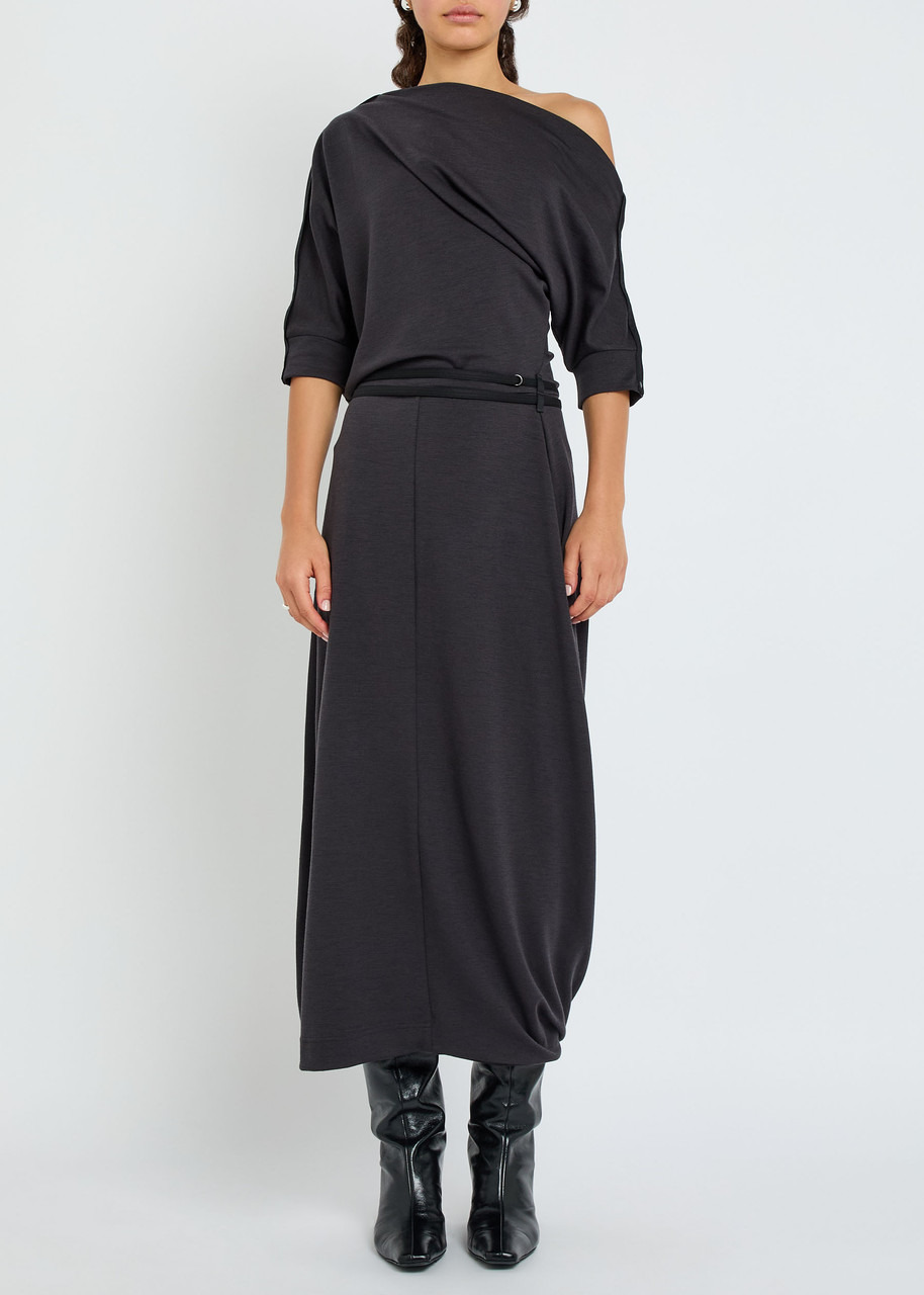 Lemaire Twisted Belted Jersey Midi Dress - 2