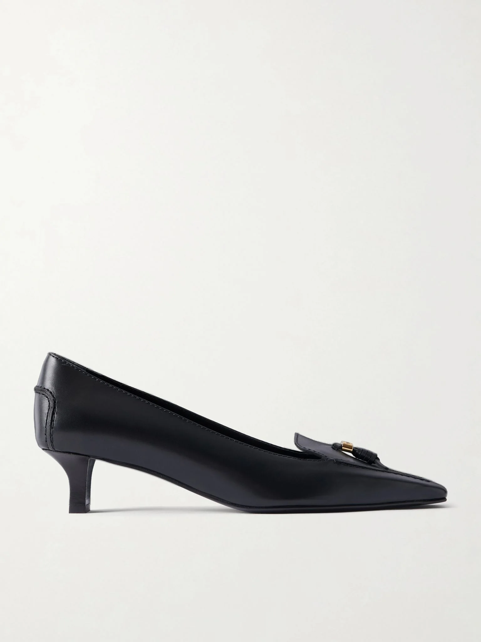 Logo-detailed leather pumps Black - 1