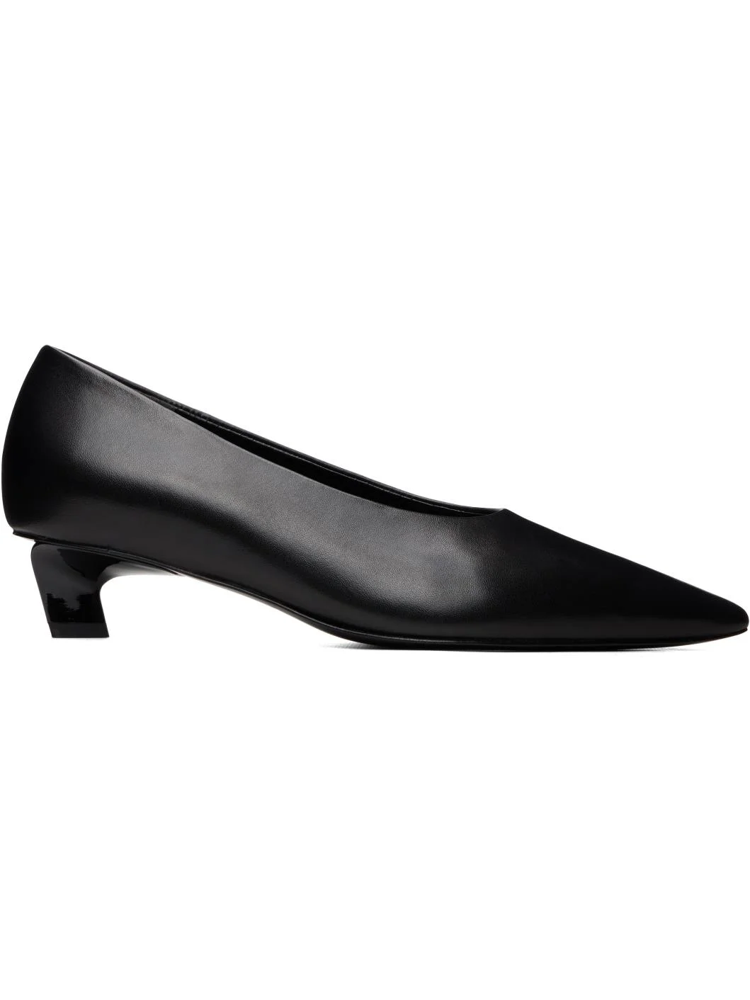 Black Paloma Leather Heels - 1