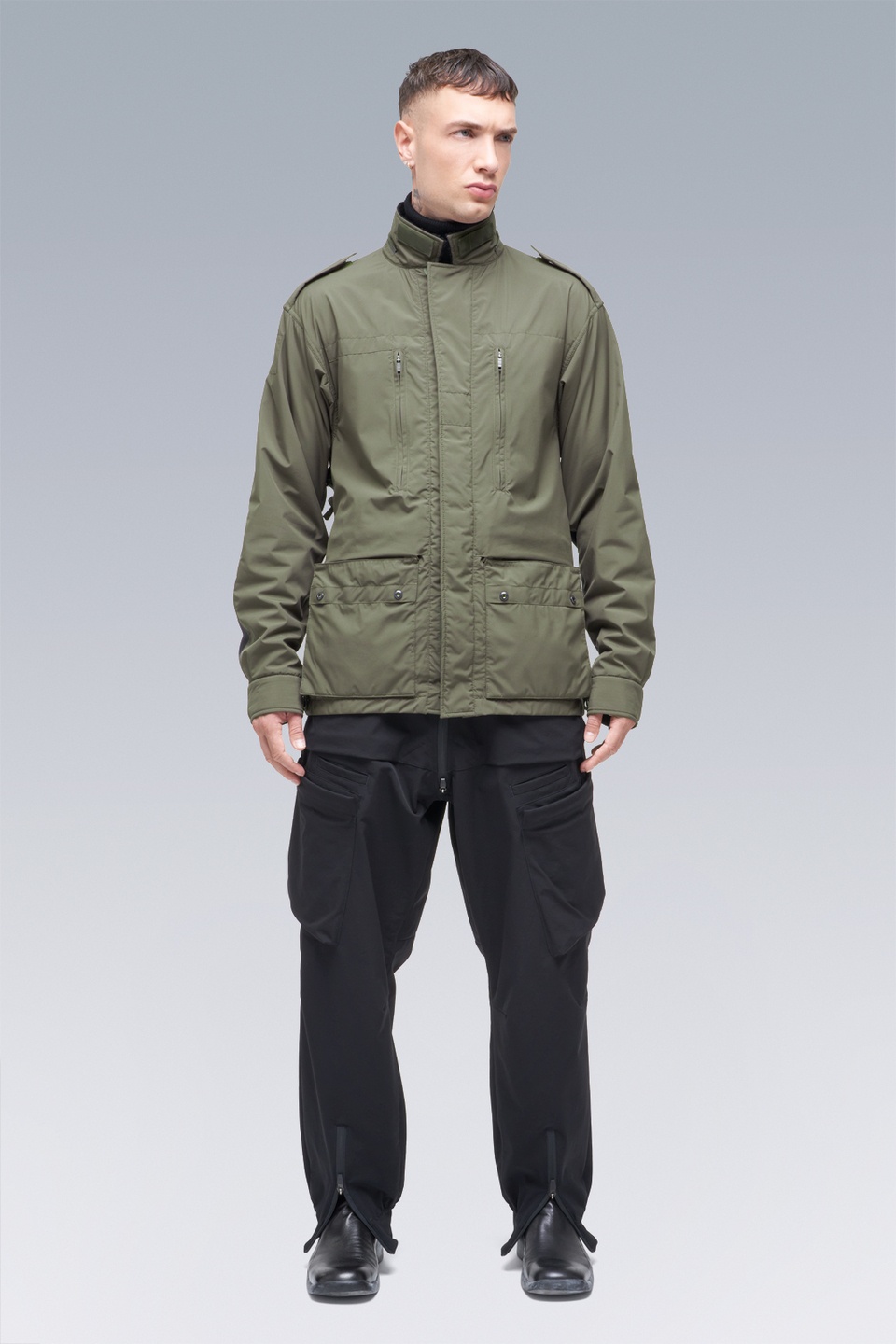 J3-HY Hybrid Construction Windstopper® Polartec® Alpha® / Powerstretch® Modular Jacket RAF Green/Bla - 11