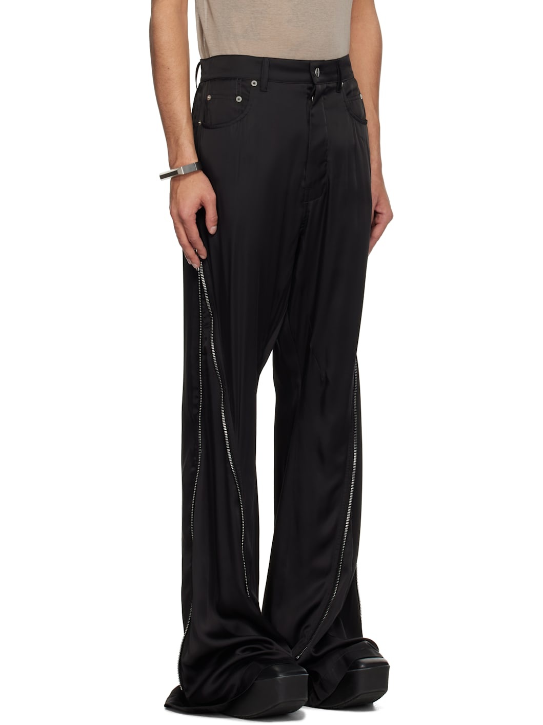 Black Hollywood Bolan Banana Trousers - 2