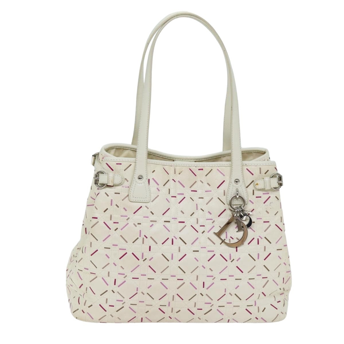 DIOR Lady Dior Canage Tote Bag Coated Canvas White - 2