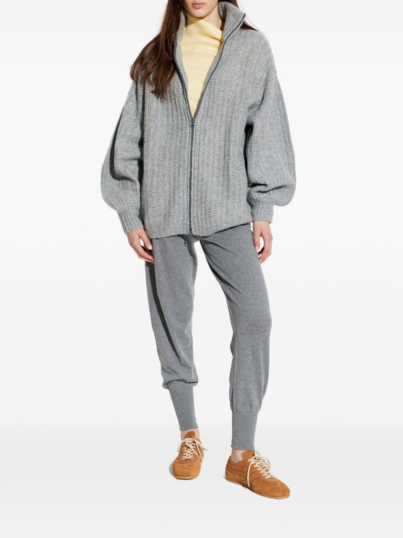 LISA YANG Moralie zipped balloon-sleeve sweater outlook