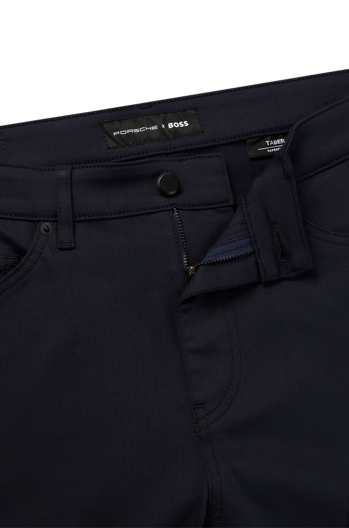 PORSCHE X BOSS TAPERED-FIT JEANS IN BLUE DENIM - 6