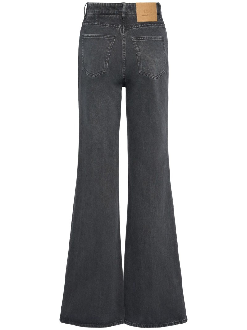 High rise wide cotton jeans - 4