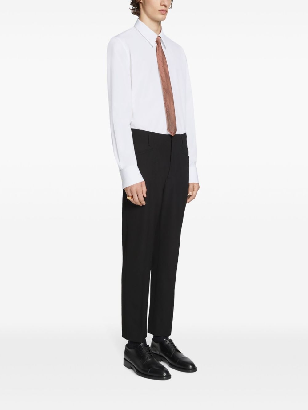 classic-collar cotton shirt - 3
