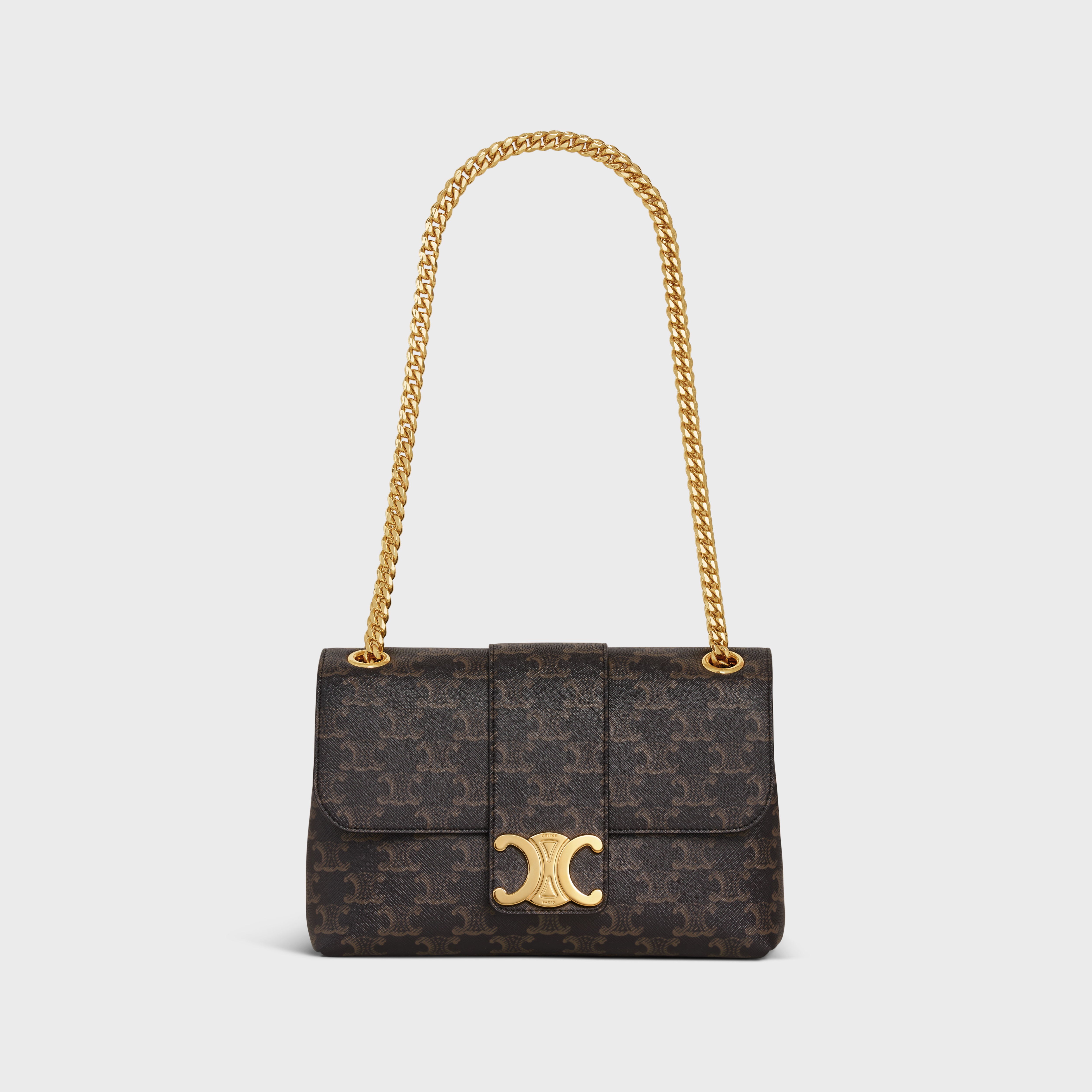 Medium Celine Victoire Bag in Triomphe Canvas - 6