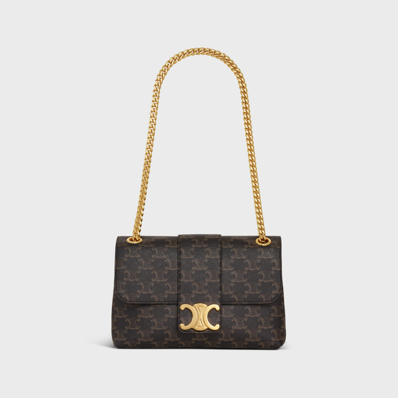 Medium Celine Victoire Bag in Triomphe Canvas 6