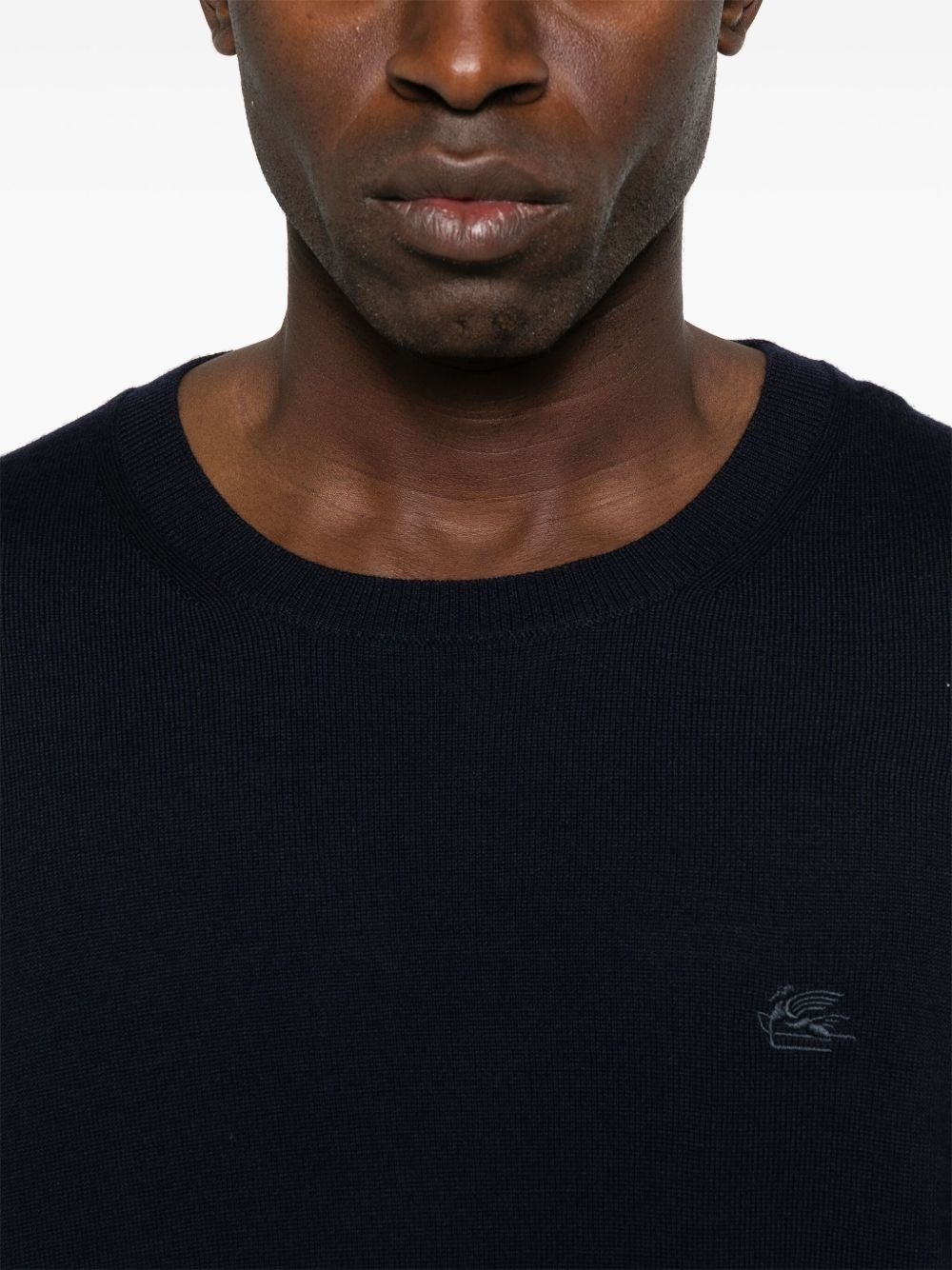 embroidered-logo sweater - 5