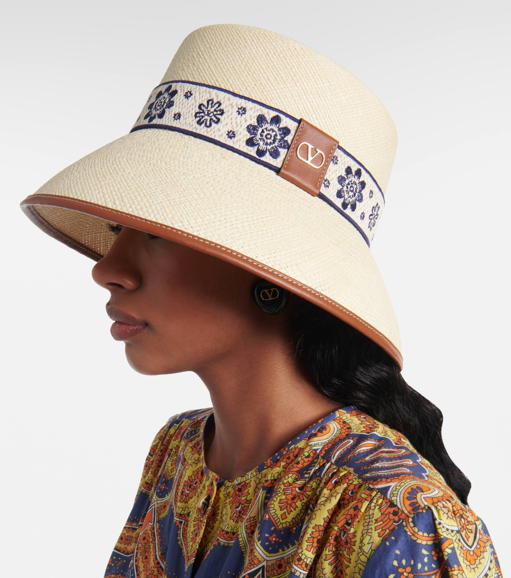 Antibes VLogo straw bucket hat - 2