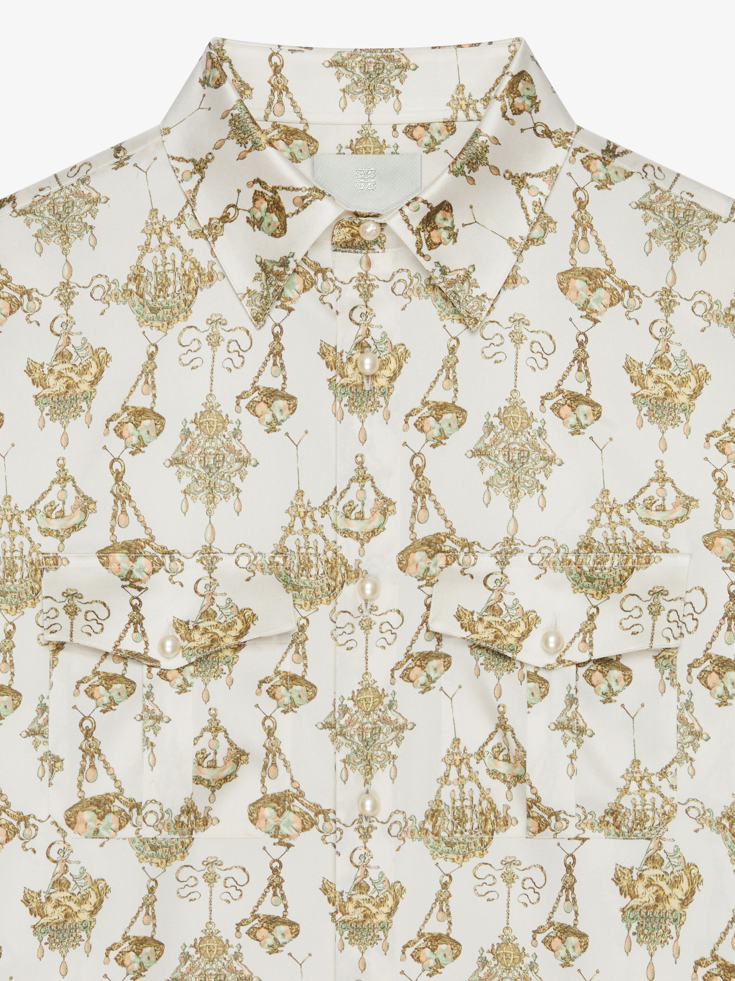 PRINTED CHANDELIER SHIRT IN SILK - 5