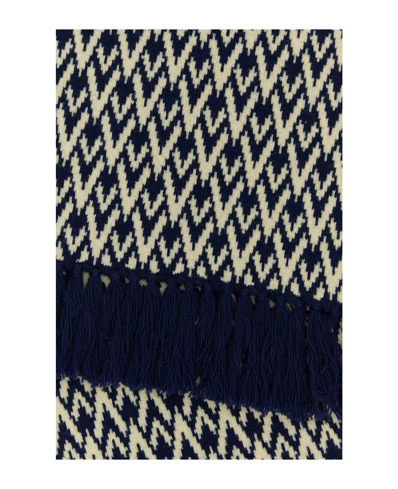 Embroidered Wool Toute La V Scarf - 2
