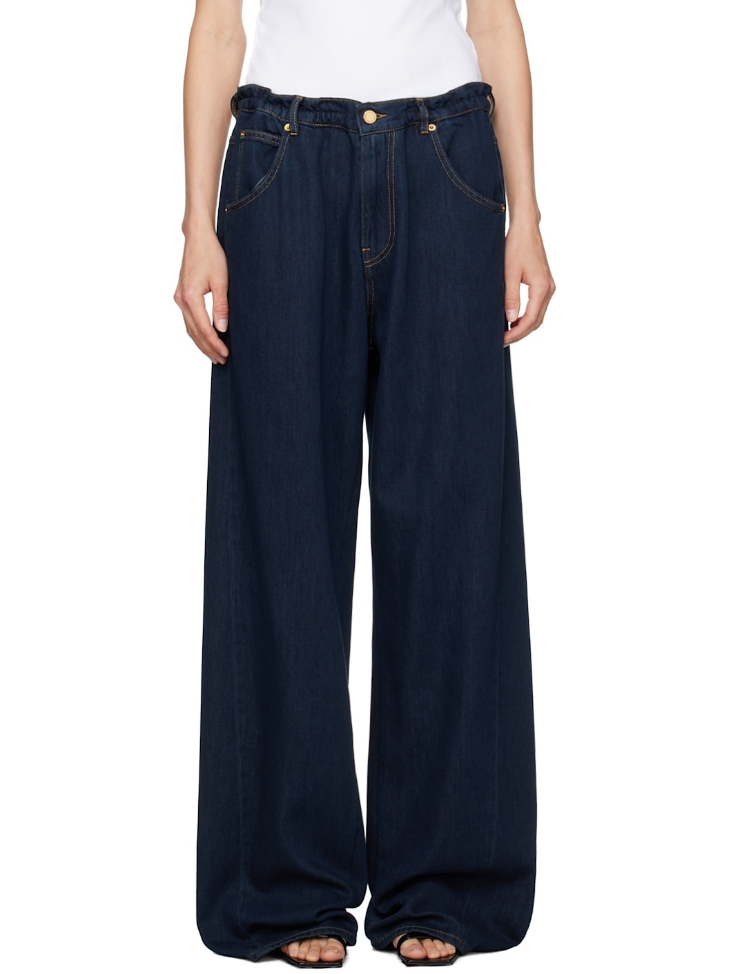 Indigo Iris Paper Bag Jeans - 1