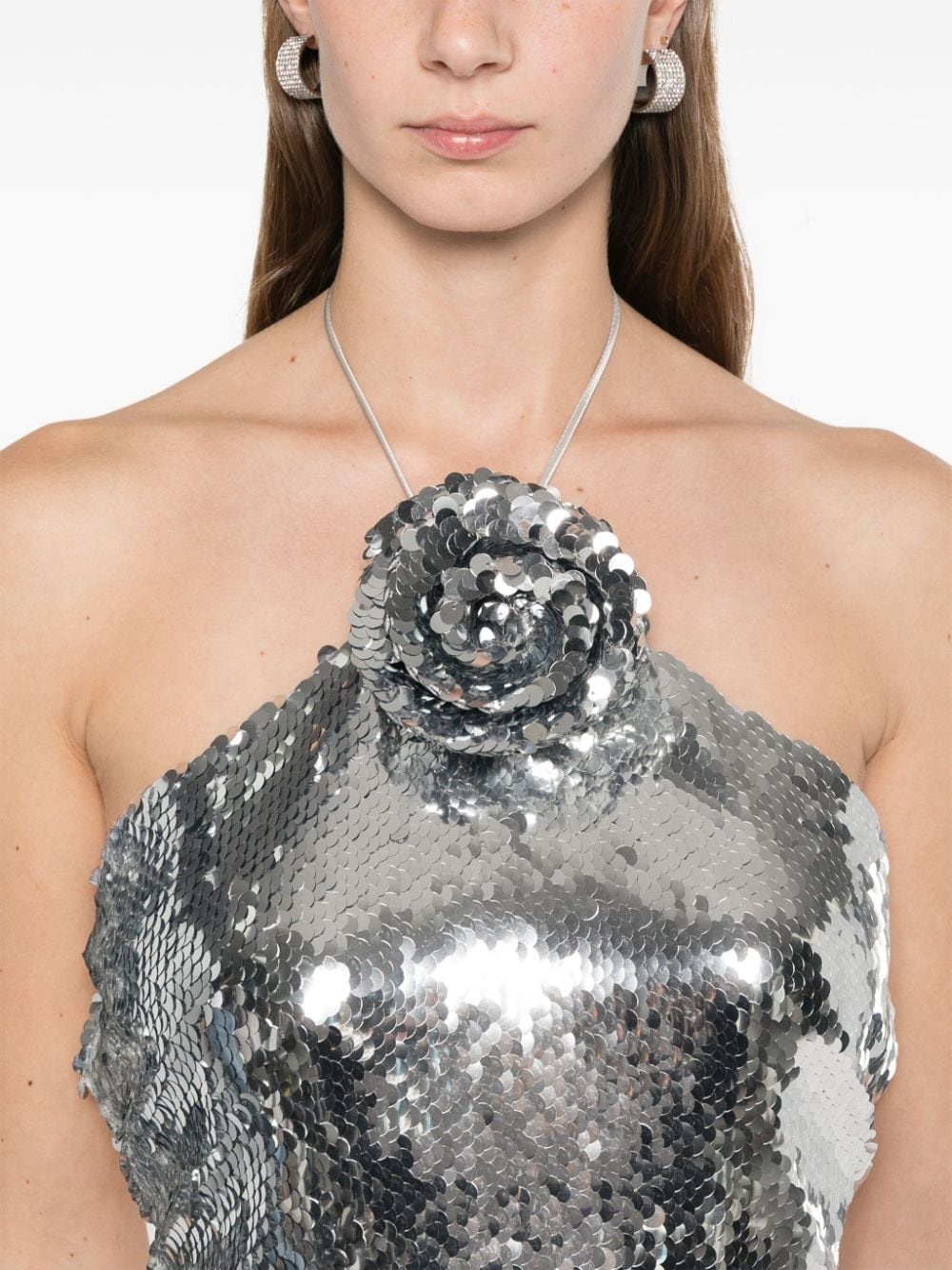 sequinned mini dress - 5