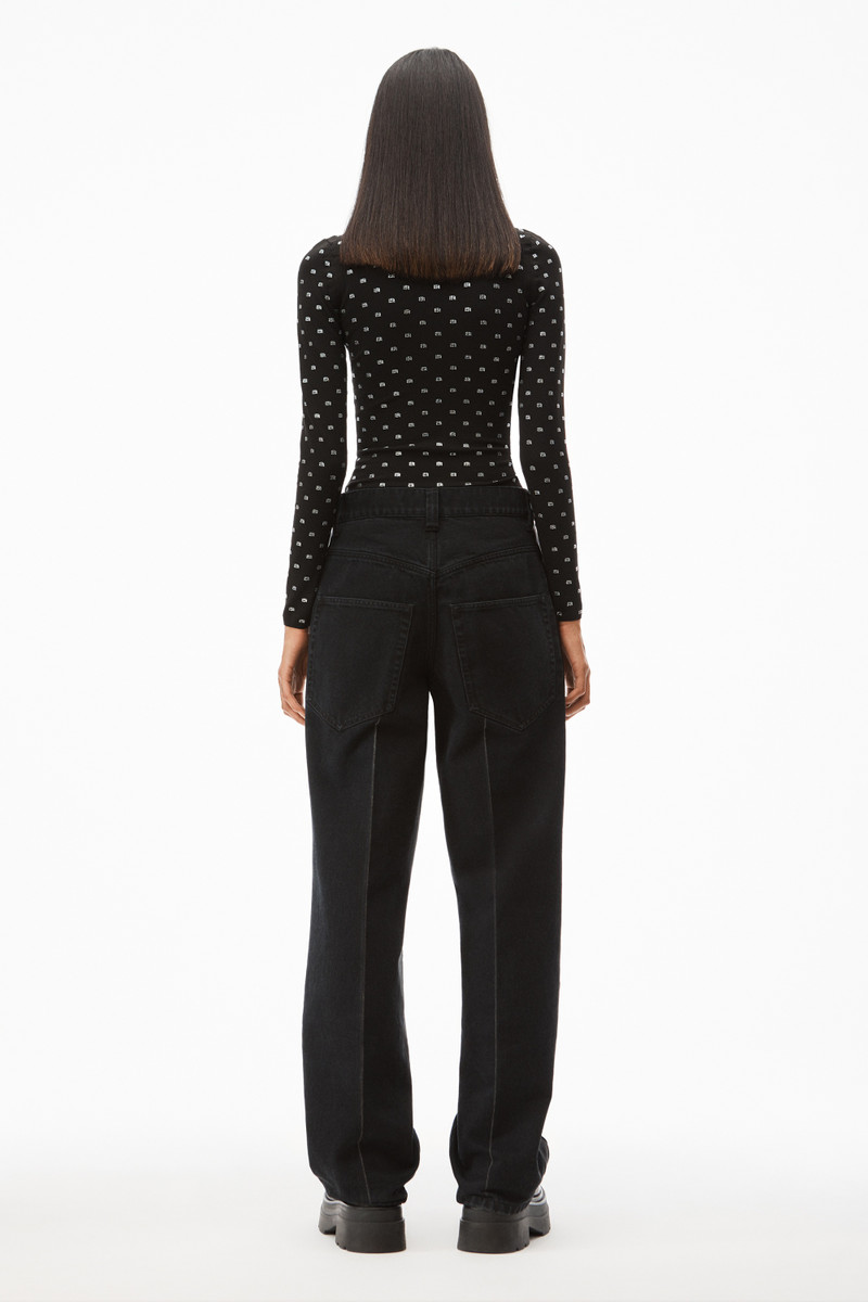 hotfix logo turtleneck in crystal nylon 4