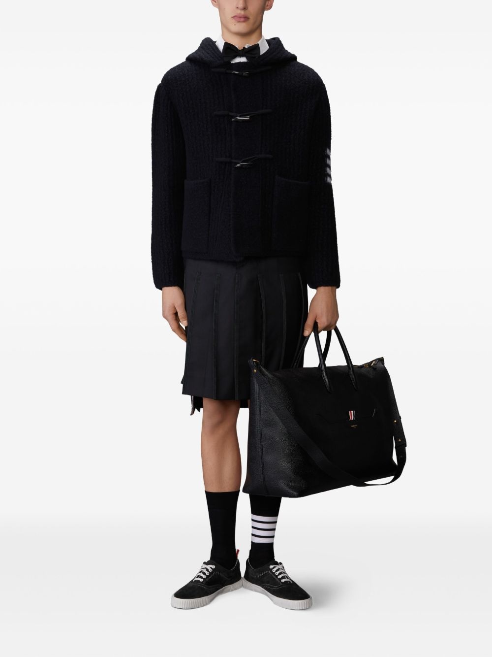 toggle-fastening hooded jacket - 2