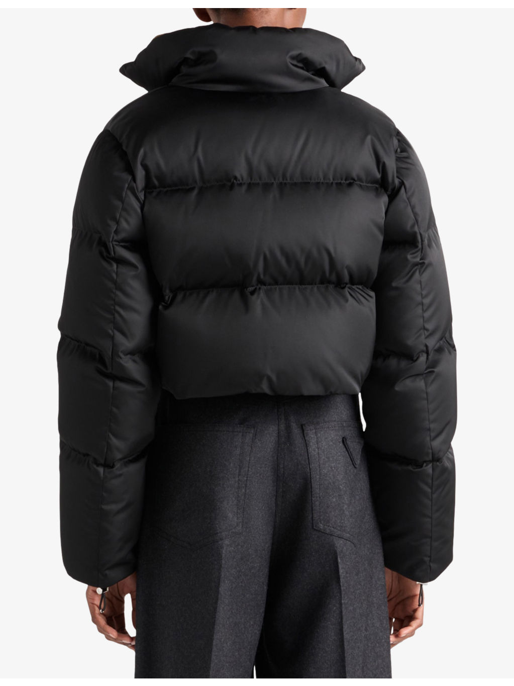 Re-Nylon Hooded Cropped Down Jacket - 4