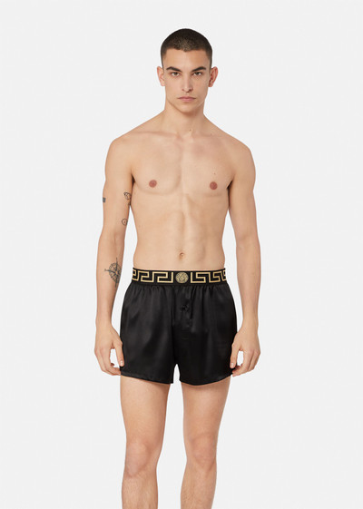 VERSACE Greca Border Silk Pyjama Shorts outlook