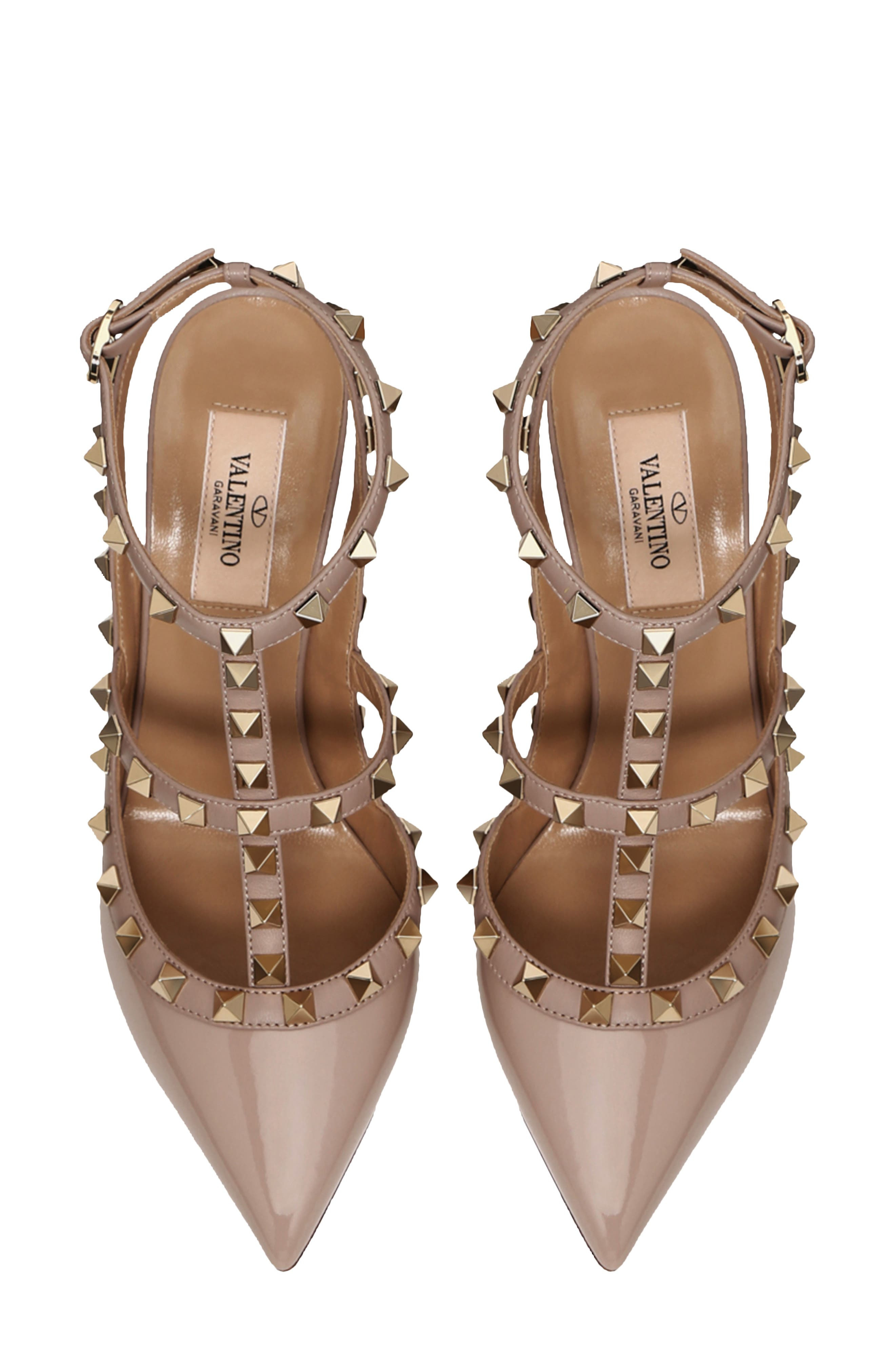 Valentino Rockstud Ankle Strap Pump in Poudre at Nordstrom - 4