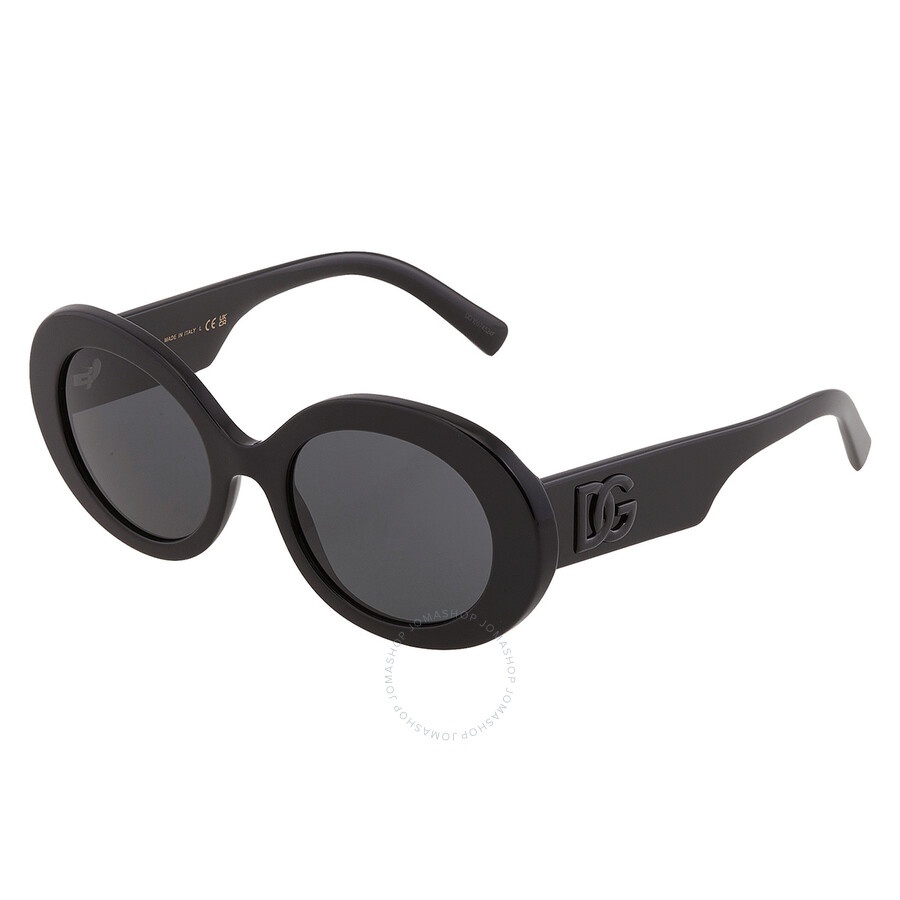 Dolce and Gabbana Darkj Grey Oval Ladies Sunglasses DG4448 501/87 51 - 4