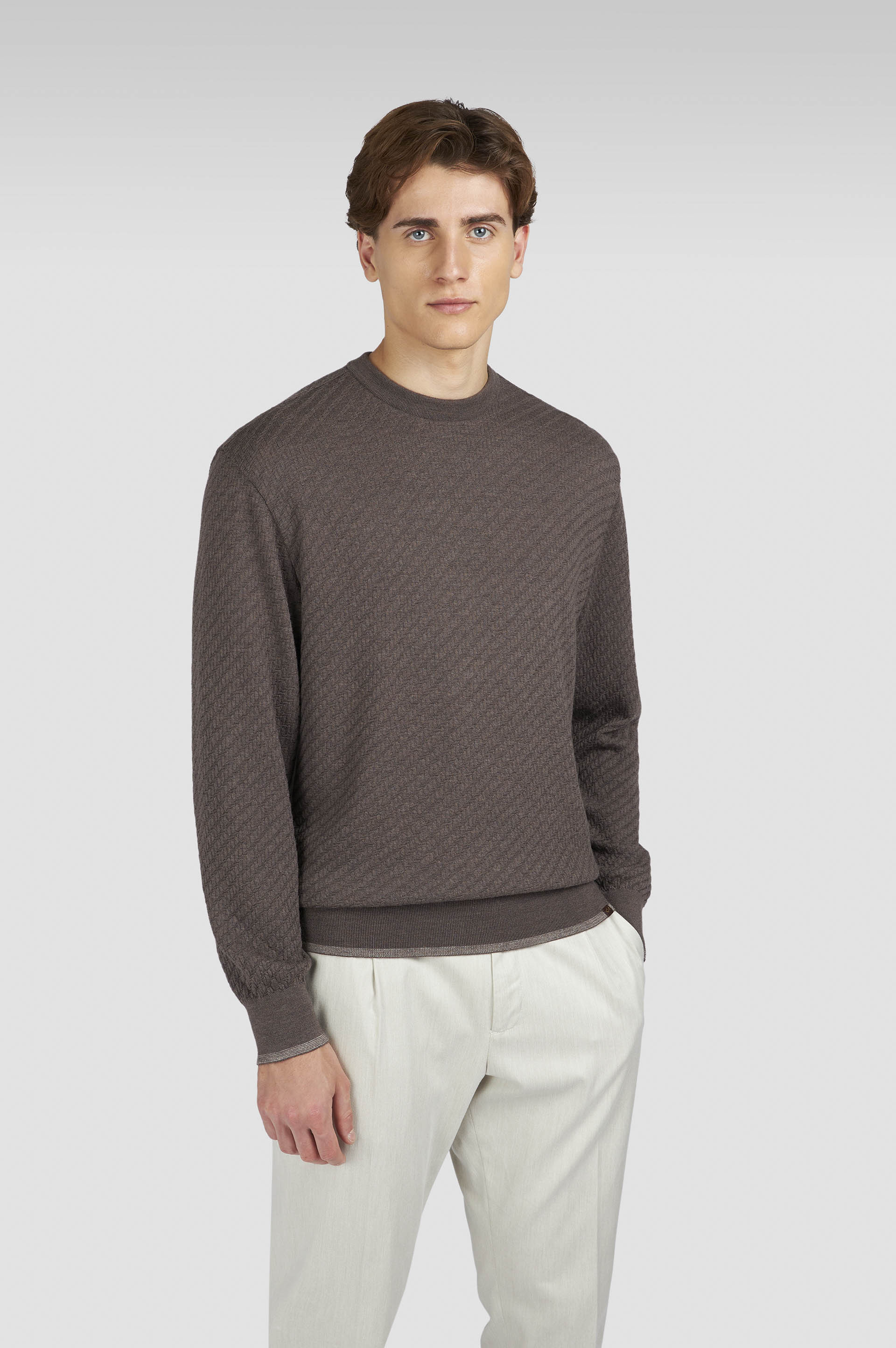 MERINO EXTRAFINE WOOL CREWNECK SWEATER - 6