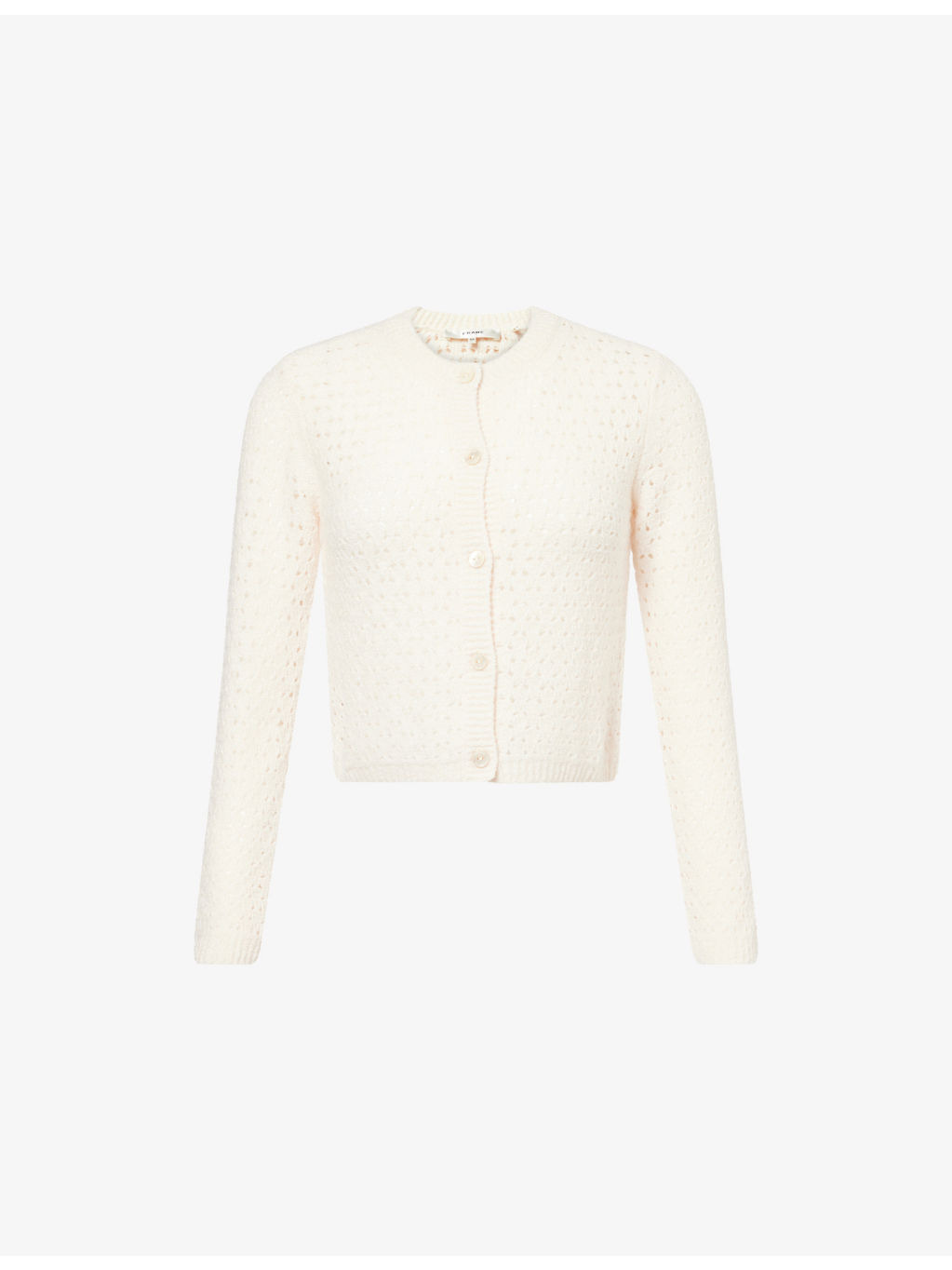 The Chenille Round-Neck Wool-Blend Cardigan - 1
