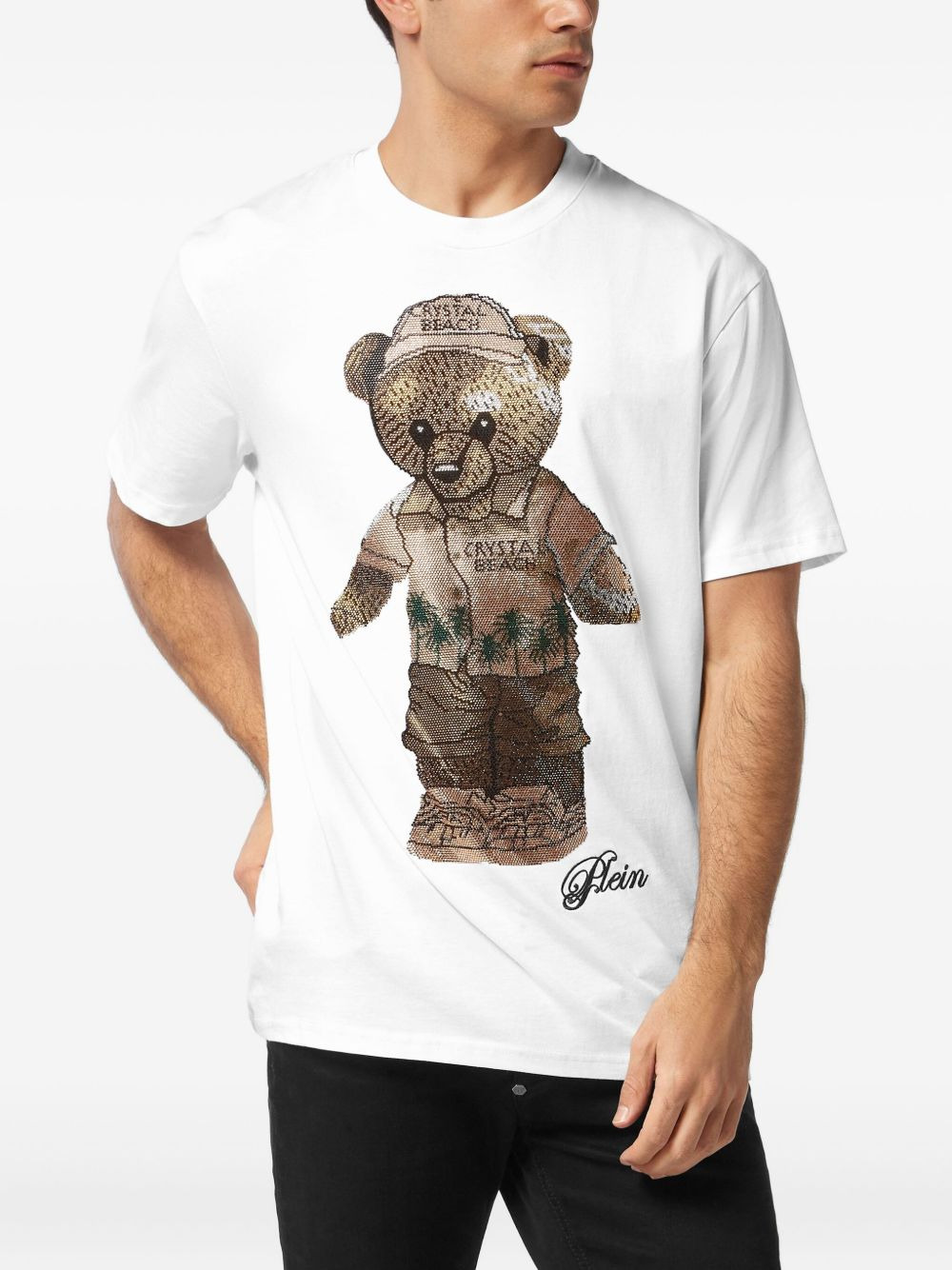 crystal teddy bear T-shirt - 3