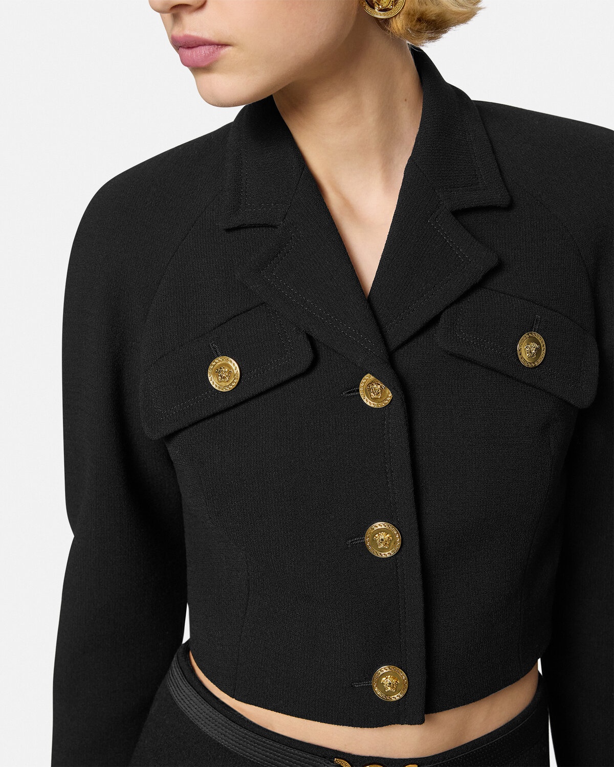Wool-Blend Crop Raglan Jacket - 3