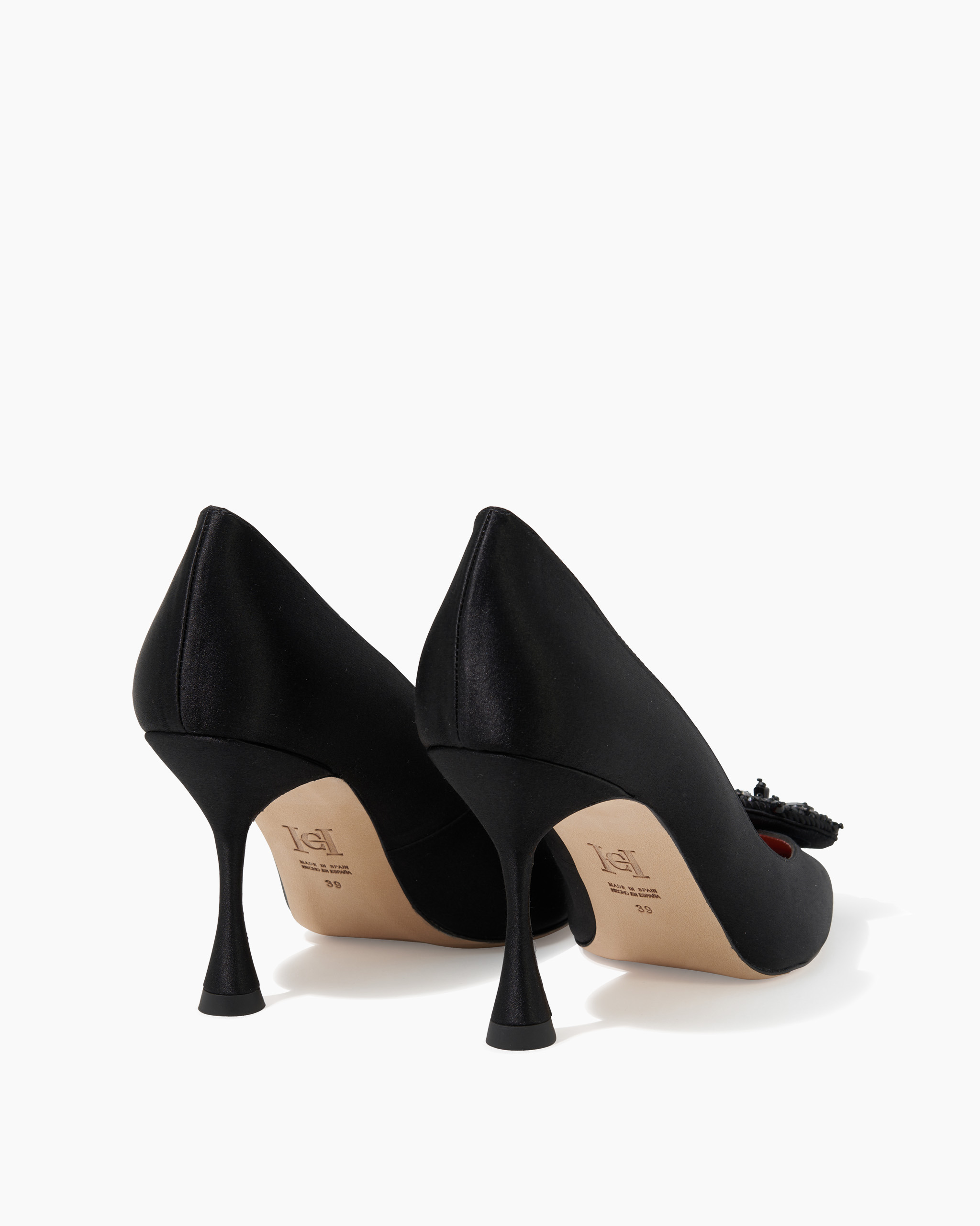 Classic Satin Pump with Embellishment - 4