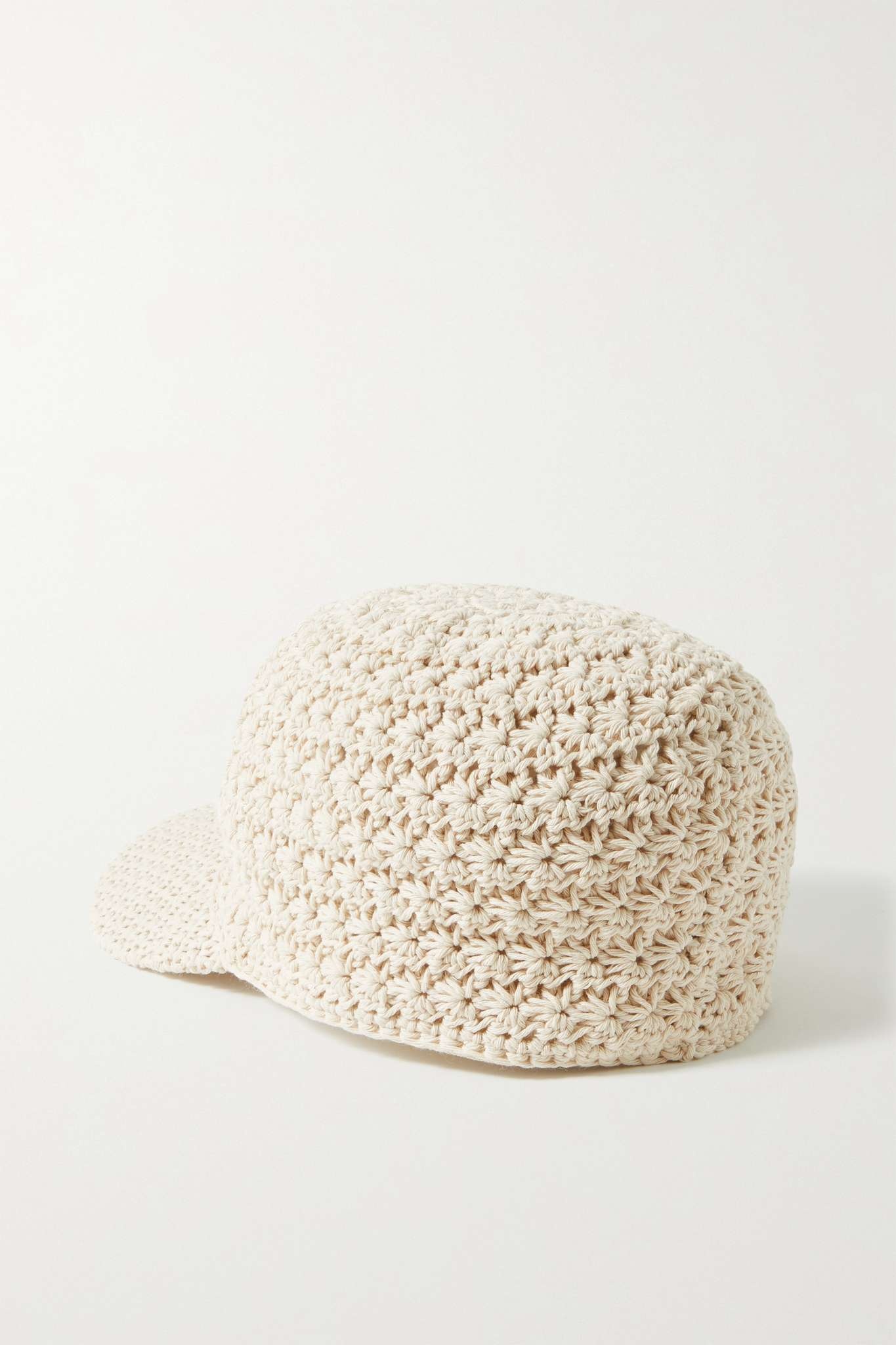 Crocheted cotton baseball cap - 2