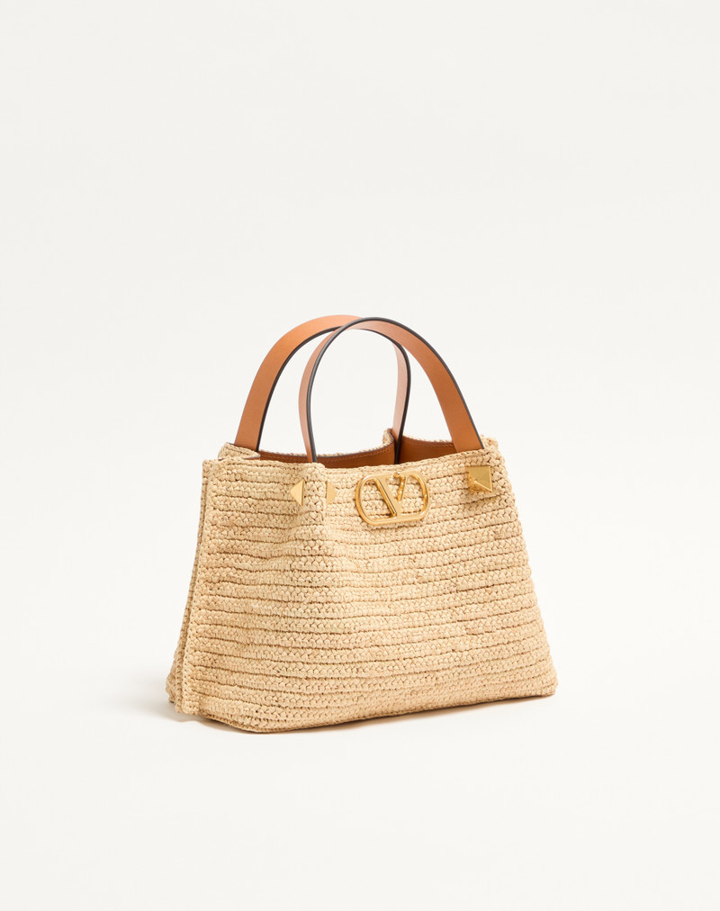 VALENTINO GARAVANI SMALL RAFFIA SHOPPING BAG. 2