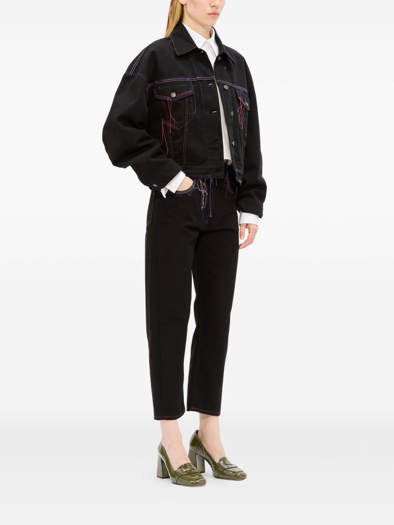 MSGM topstitching denim jacket outlook