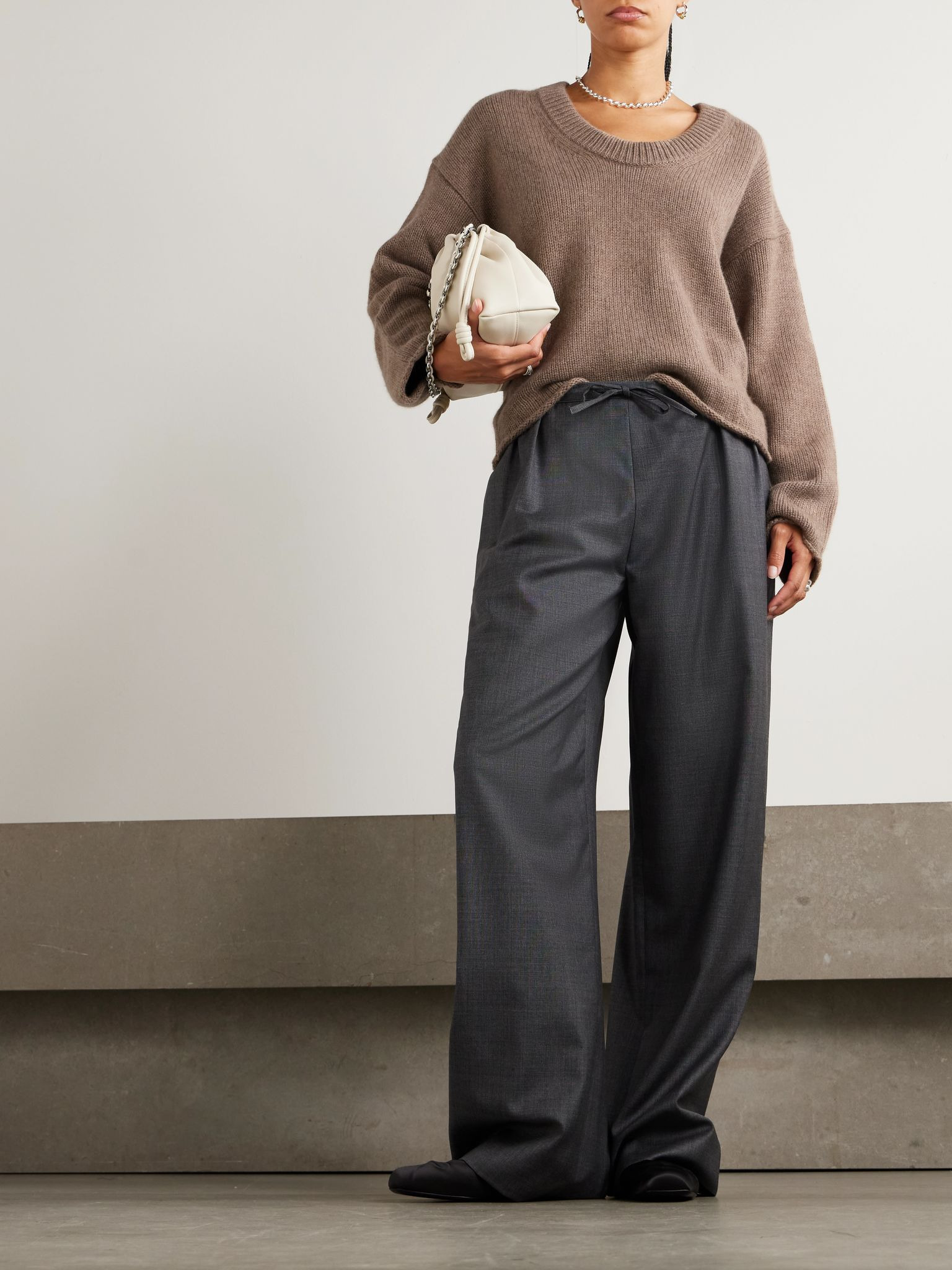 Derry oversized cashmere sweater Taupe - 2