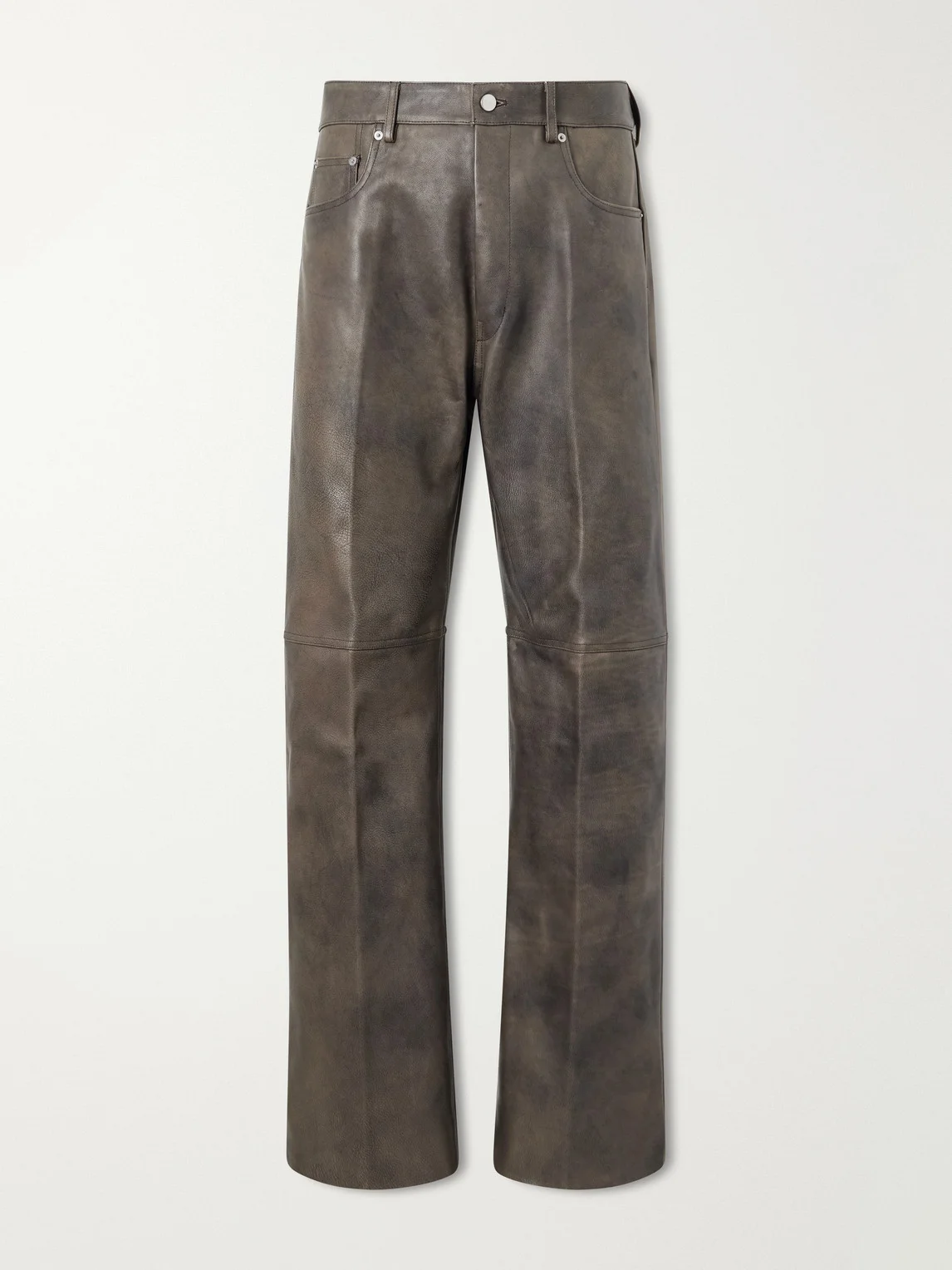 Geth Wide-Leg Leather Trousers - 1
