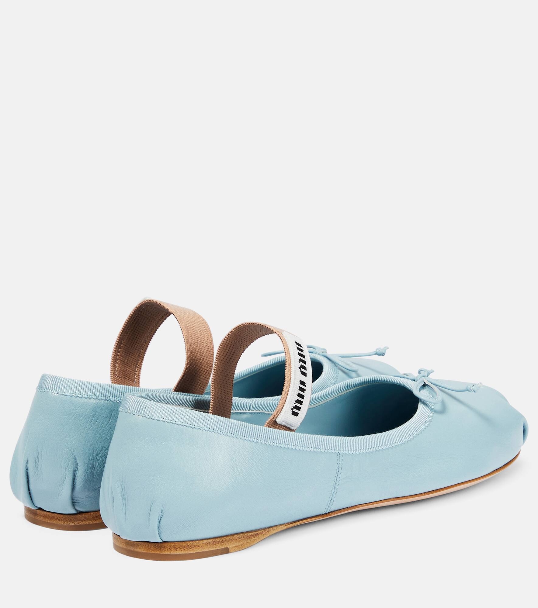 Leather ballet flats - 3