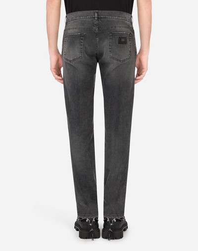 Dolce & Gabbana Washed gray slim-fit stretch jeans outlook