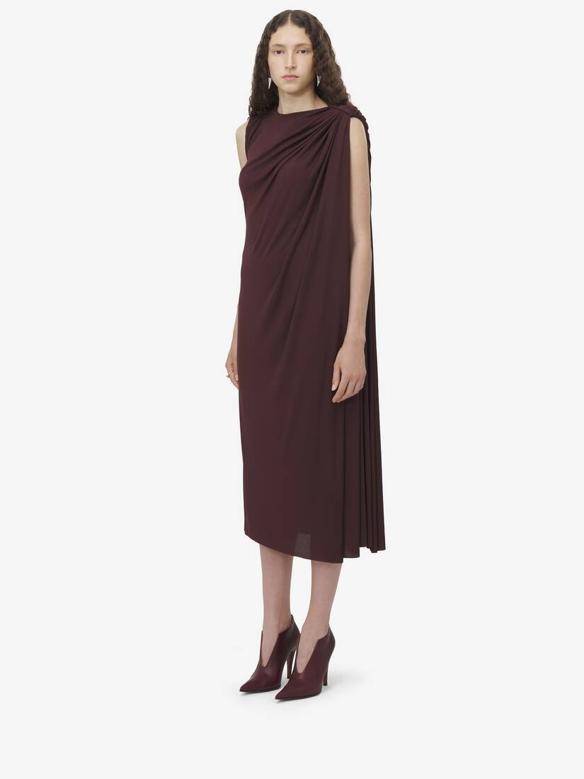 Draped Midi Dress - 4